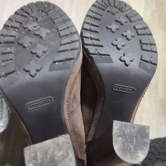 Coach Carol Waxed Suede Boots, Sz 8 - Picture 5 of 11